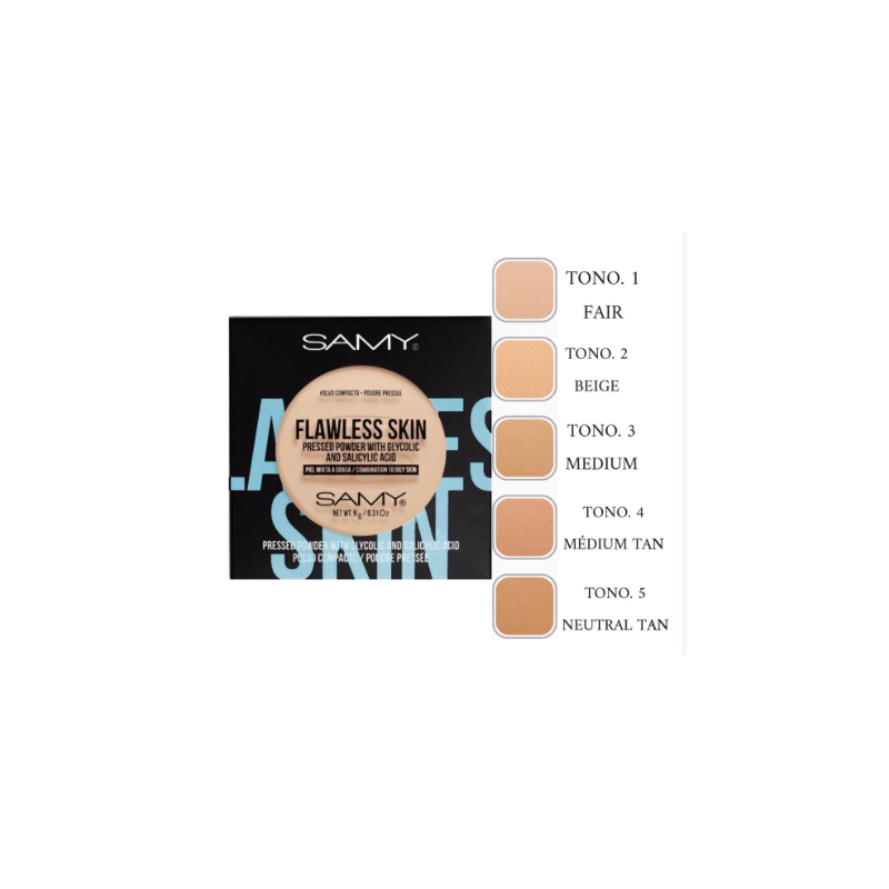 POLVO COMPACTO PIEL MIXTA A GRASA SAMY